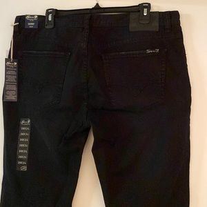 NEW Mens Seven 7 Black Skinny Jeans 36 x 34